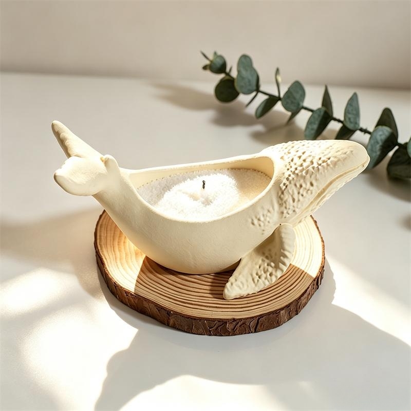 Marine Aquarium Decorations - Whale Shape Cement Flowerpot Succulent Planter
