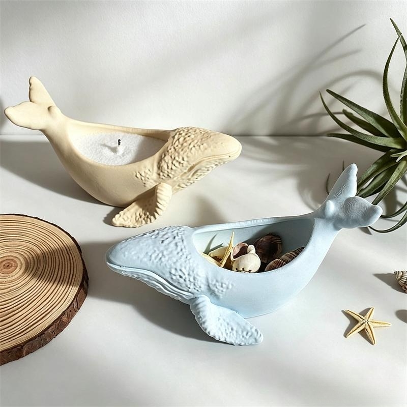 Whale Shape Cement Flowerpot S - огляд і ціна Marine Aquarium Decorations