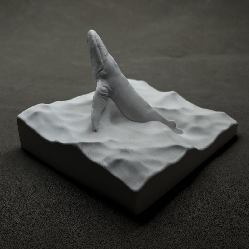 Humpback Whale Statue Plaster  - огляд і ціна Marine Aquarium Decorations
