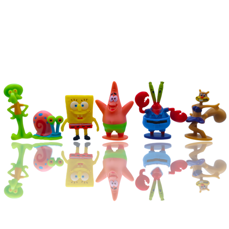 6pcs SpongeBob Fish Tank Decor - огляд і ціна Marine Aquarium Decorations