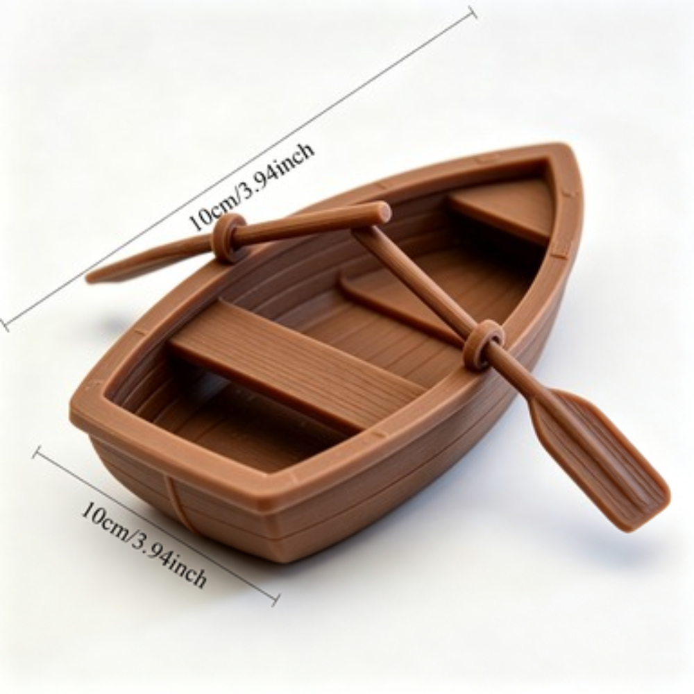 Mini Double Oar Wooden Boat Aq - огляд і ціна Marine Aquarium Decorations