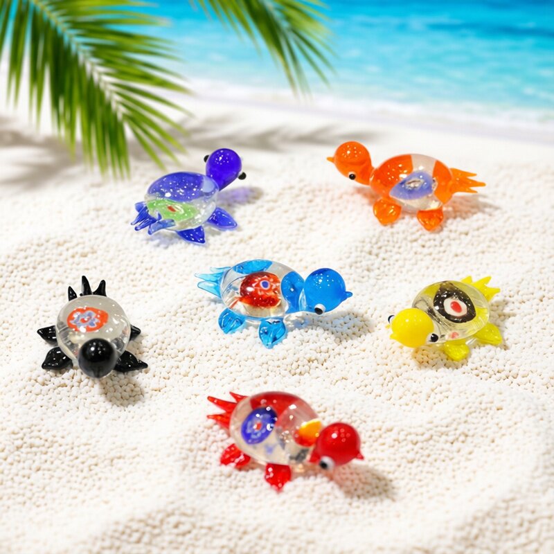 1pc Mini Glass Turtle Figurine - огляд і ціна Marine Aquarium Japan