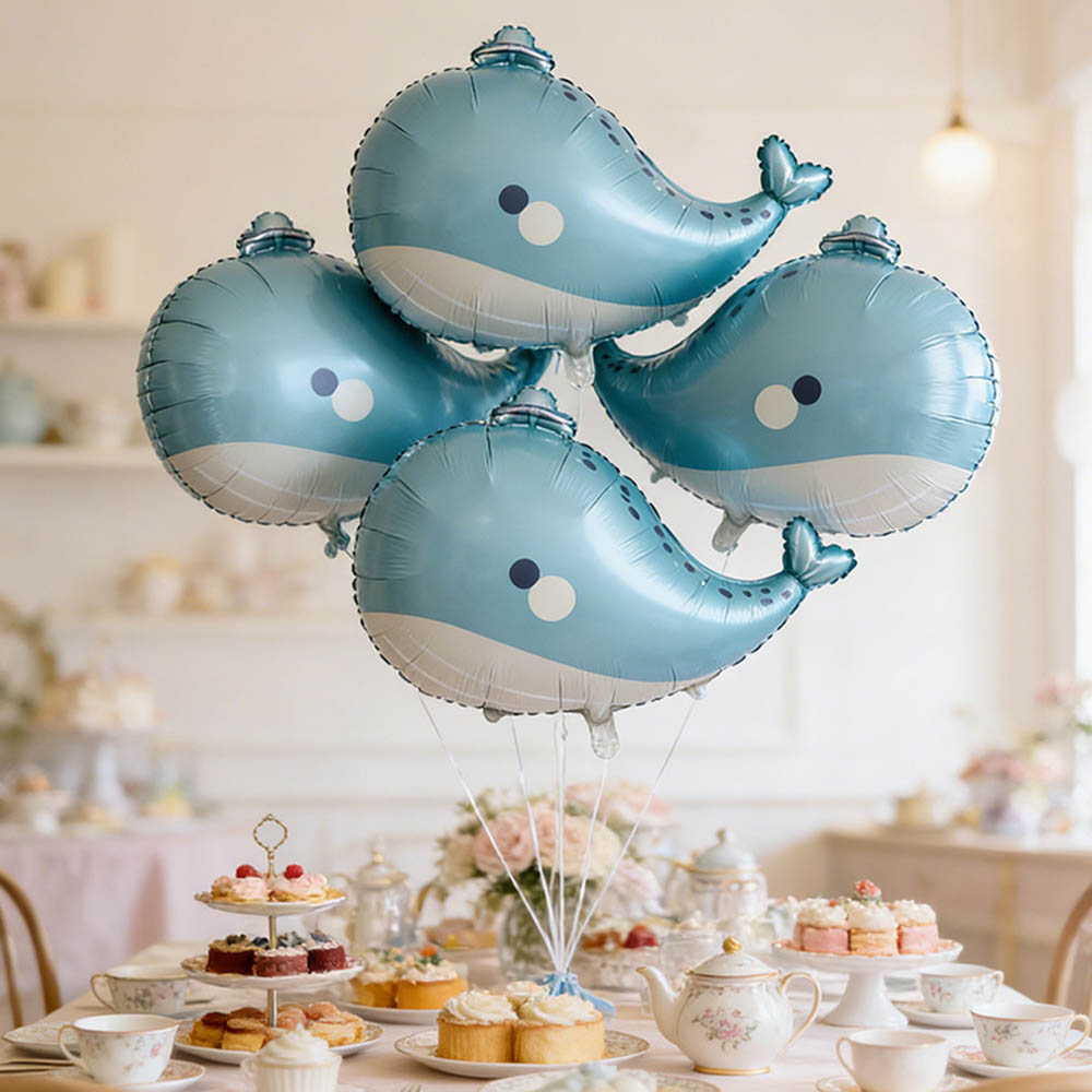 5pcs Cartoon Whale Foil Balloo - огляд і ціна Marine Aquarium Decorations