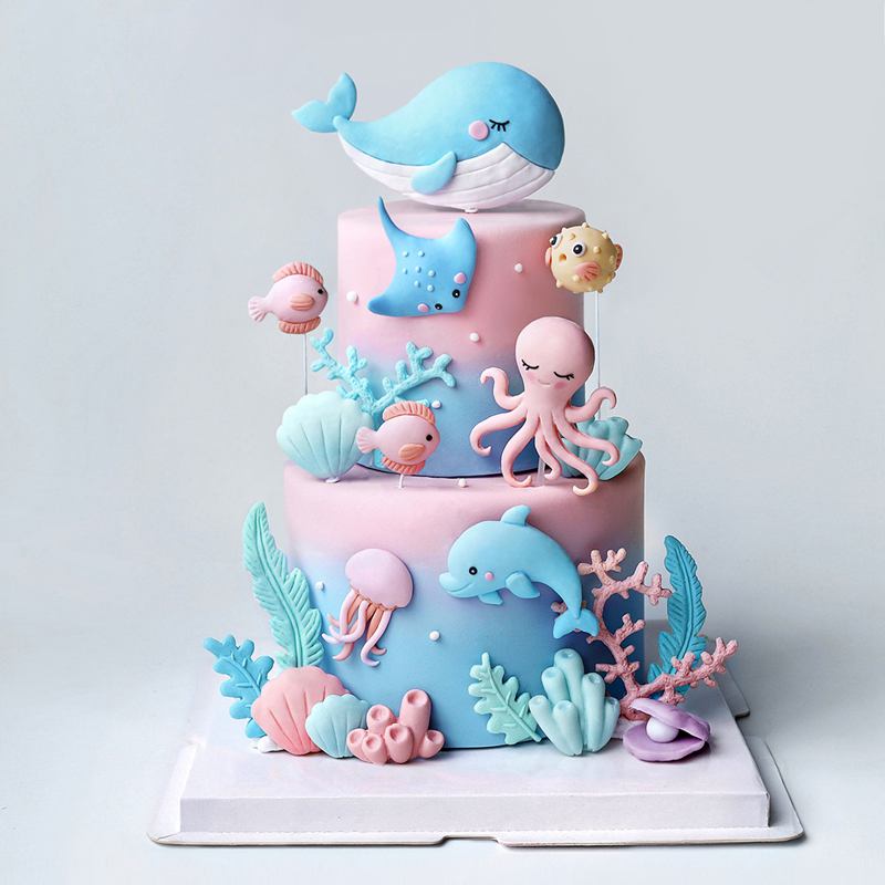Ocean Octopus Whale Cake Decor - огляд і ціна Marine Aquarium Decorations